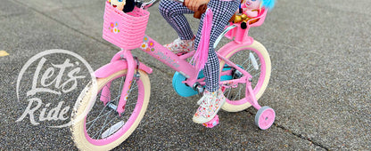 JOYSTAR Little Daisy Kids Bike for Girls & Boys | Doll Seat & Streamers | Ages 2–7 | Kids Rider