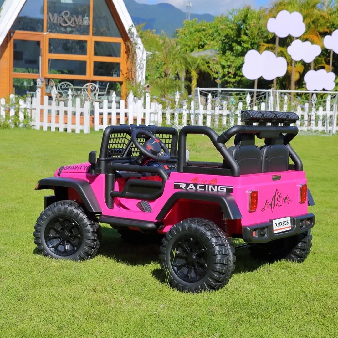 24V Jeep Off Ride On for Kids | 2-Seater Ride-On Toy 3-Speed | Best Christmas Gift for Boys