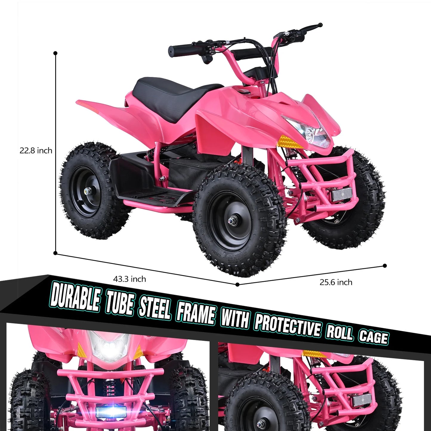 Hoverheart 36V 500W Electric ATV Dirt Quad w/ Disc Brakes | 15 mph