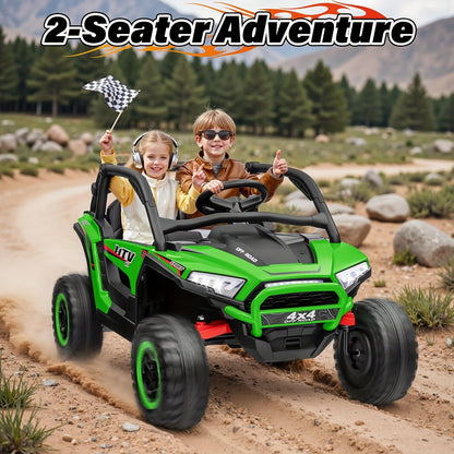 JOYRACER 24V 4WD UTV Ride-On Car w/ Remote & MP3 | 2-Seater