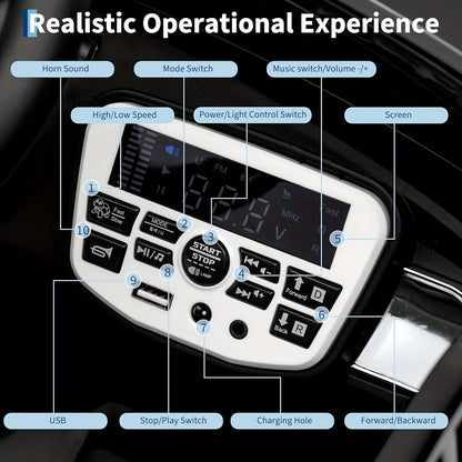 Lil Drivers 12V Toddler Ride-On Car w/ Remote, Lights & Safety Belt | 1-Seater