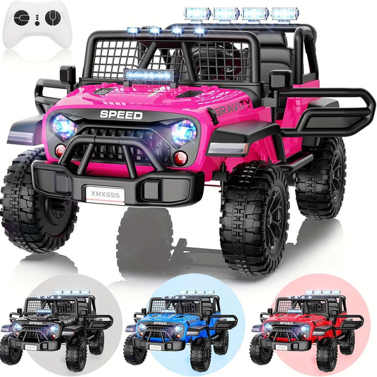 24V Jeep Off Ride On for Kids | 2-Seater Ride-On Toy 3-Speed | Best Christmas Gift for Boys