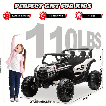 JOYRACER 24V 4×150W Off-Road UTV Ride-On Car w/ Remote | 2-Seater