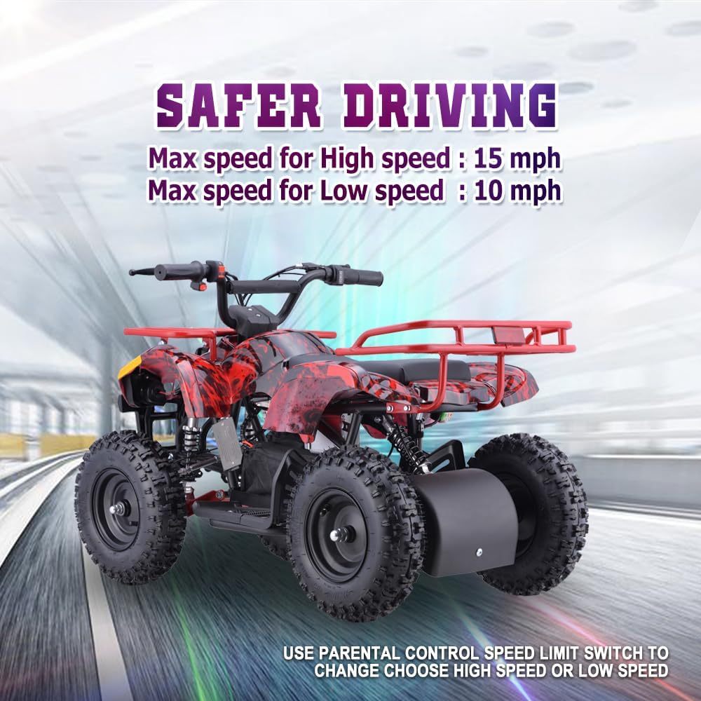 36V Electric ATV Dirt Quad for Kids | 4-Wheel Drive