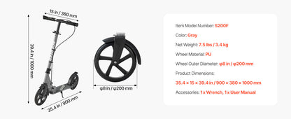 2 - Wheel Kick Scooter for Kids, Teens & Adults | Adjustable Handlebar | Kids Rider