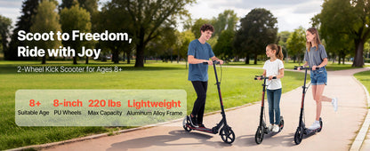 2 - Wheel Kick Scooter for Kids, Teens & Adults | Adjustable Handlebar | Kids Rider