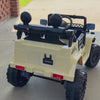 Vide showing Excited kids racing their Kids Rider Jeep down a suburban street.