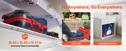 18" Kids Ride-On Suitcase for Toddlers | 26L Carry-On Luggage | Kids Rider