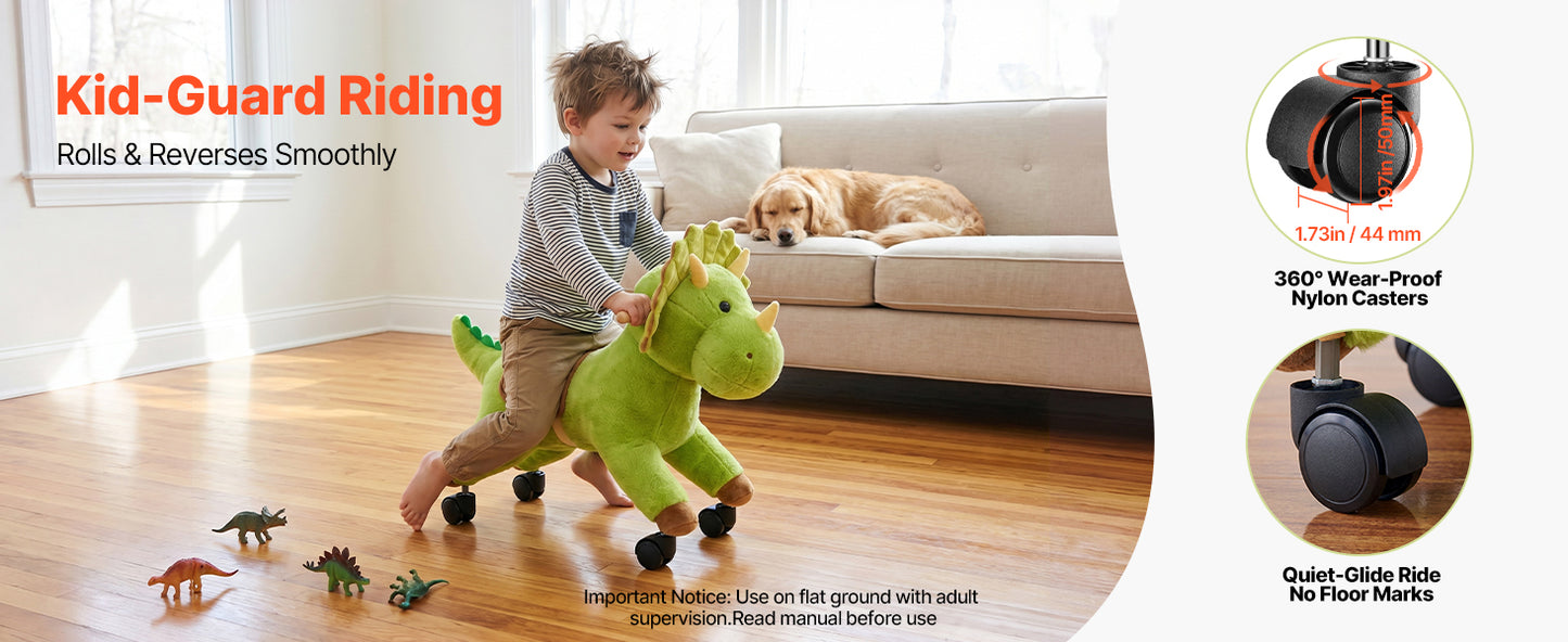 Kids Ride-On Dinosaur Toy for Ages 2–6 | 360° Steering | Kids Rider