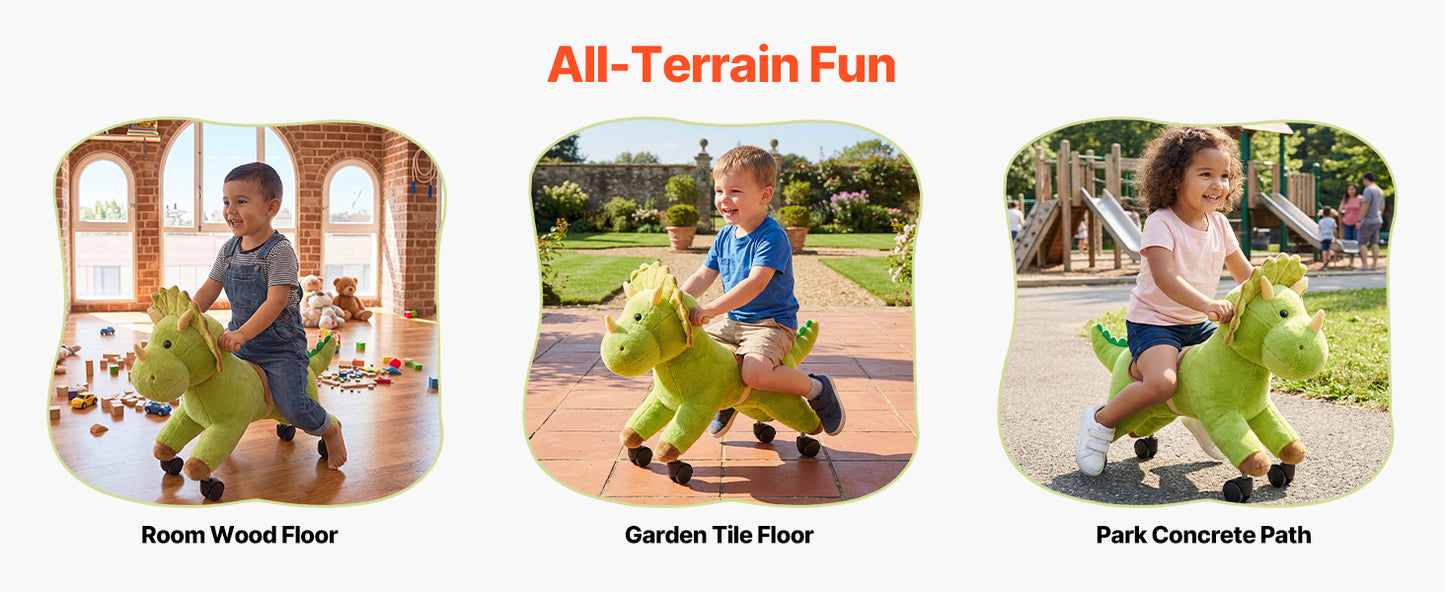 Kids Ride-On Dinosaur Toy for Ages 2–6 | 360° Steering | Kids Rider