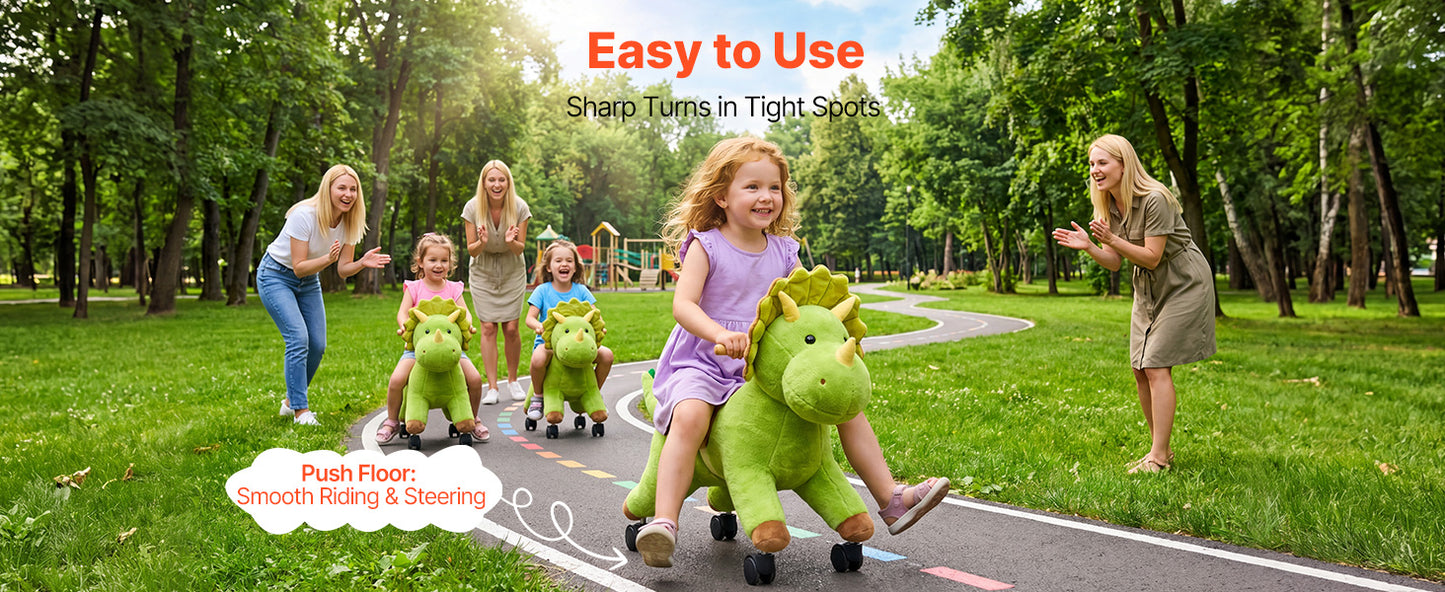 Kids Ride-On Dinosaur Toy for Ages 2–6 | 360° Steering | Kids Rider